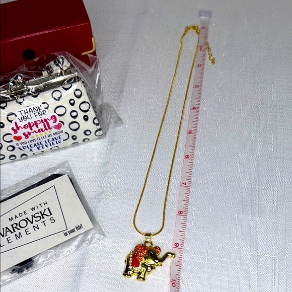 Swarovski | Sparkling Gold-tone Elephant Necklace | New With Tags - Picture 4 of 5